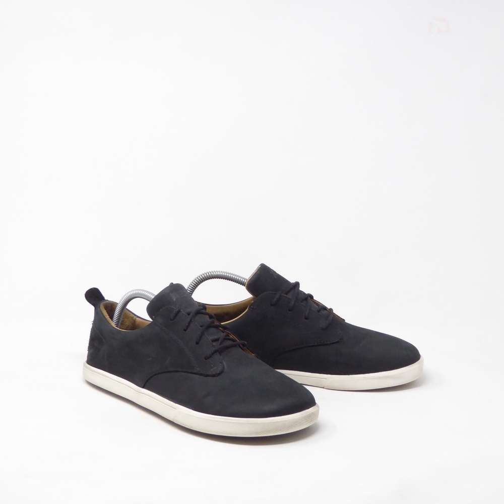 Xero Shoes Mens Glenn Sneaker Black Leather Barefoot Minimalist Size 9